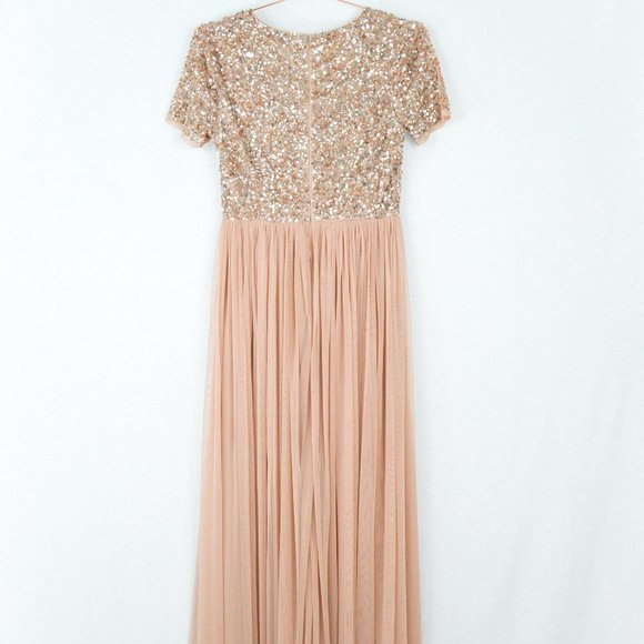 ASOS Maya Muted Blush Size 6 Formal Dress - Picture 3 of 9